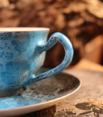 Tea Cup and Saucer - Handmade Jingdezhen Graviata Gift Set - Image 3