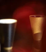 Sake Set Gold Ceramic Cup Home Bar Statement Piece - Image 3