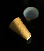 Sake Set Gold Ceramic Cup Home Bar Statement Piece - Image 4