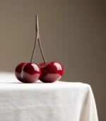 Fake Fruit Handmade Jingdezhen Ceramic Cherry One-of-a-kind Sculptural Fruit - Image 4
