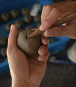 Fake Fruit Handmade Ceramic Apple Ceramic fruit decor - Image 4