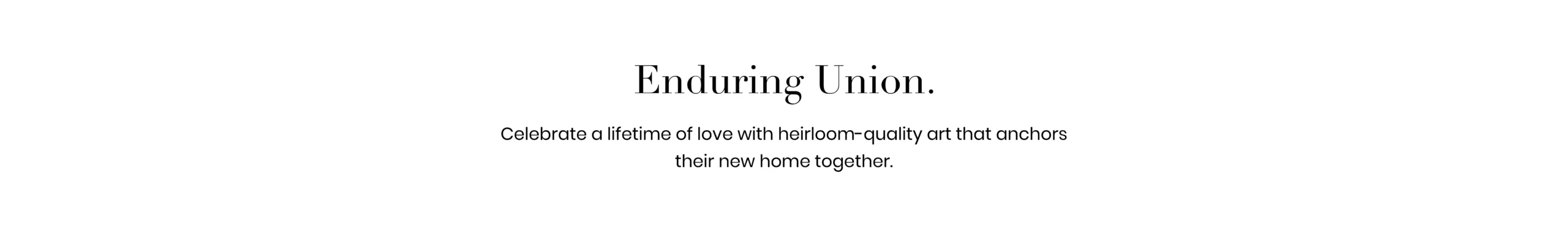 "Enduring Union" banner for luxury wedding gifts, featuring handcrafted Jingdezhen porcelain art and heirloom-quality ceramic decor for modern newlywed homes.